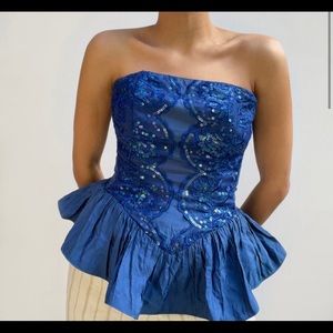 STUNNING reworked vintage Gunne Sax corset top